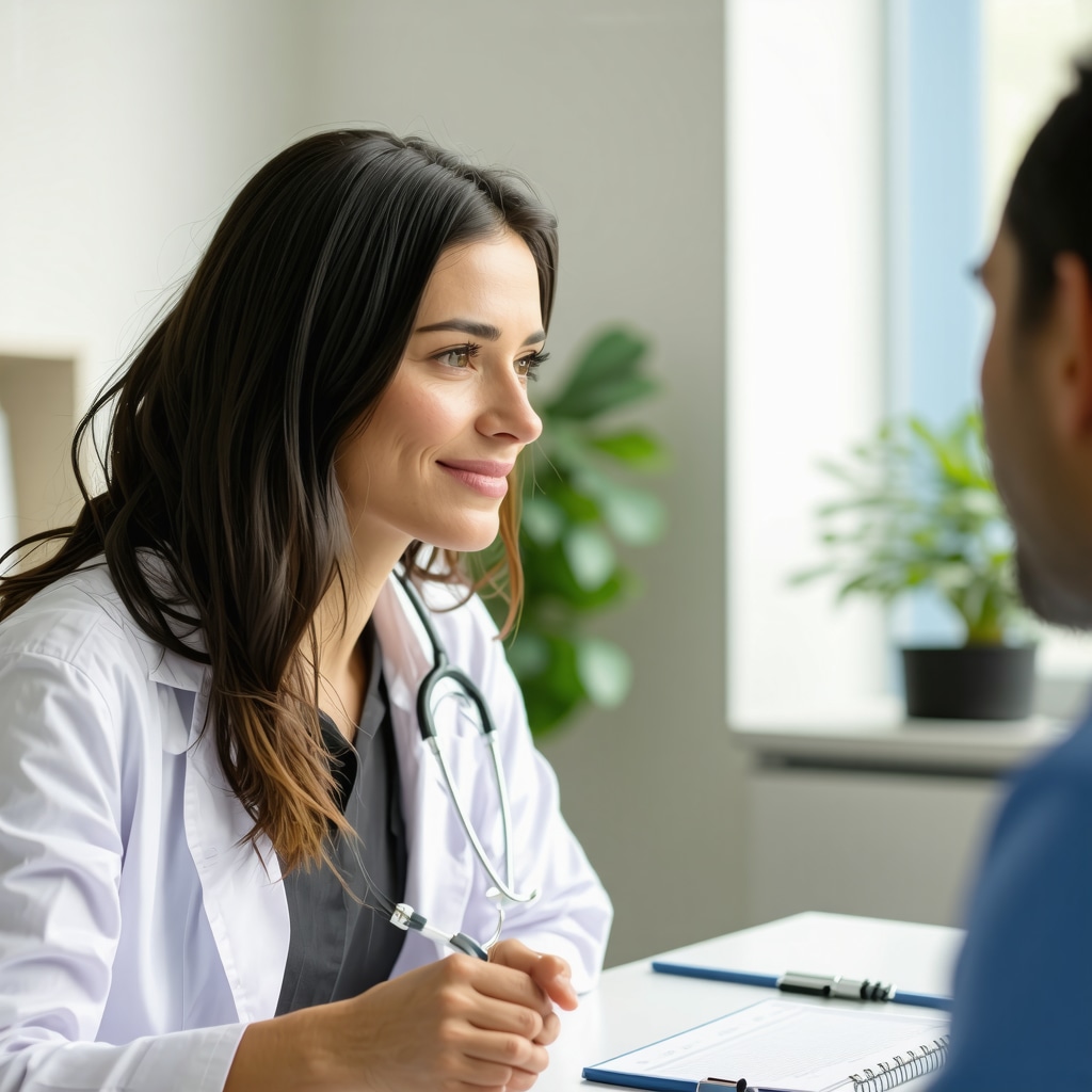 NJ doctor explaining Tirzepatide weight loss treatment to patient
