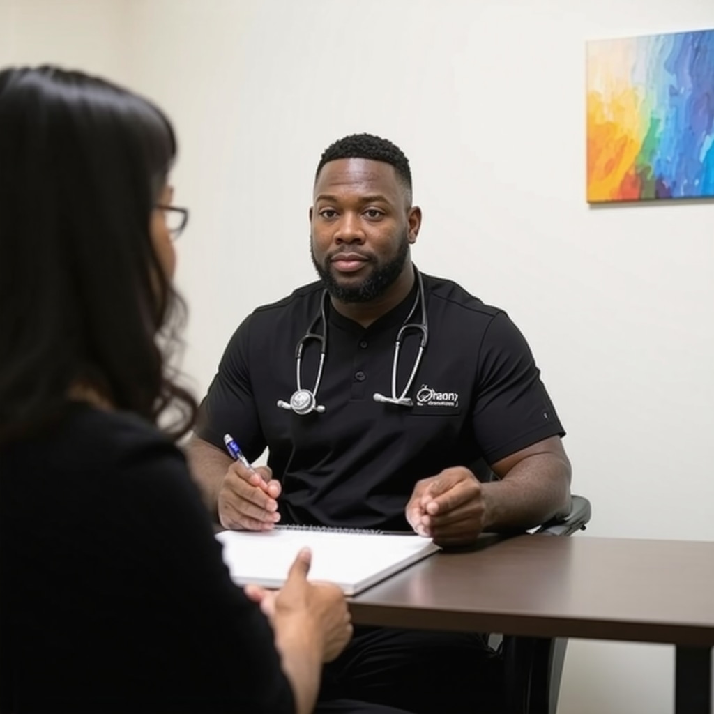 Doctor consulting with patient about Tirzepatide treatment in NJ