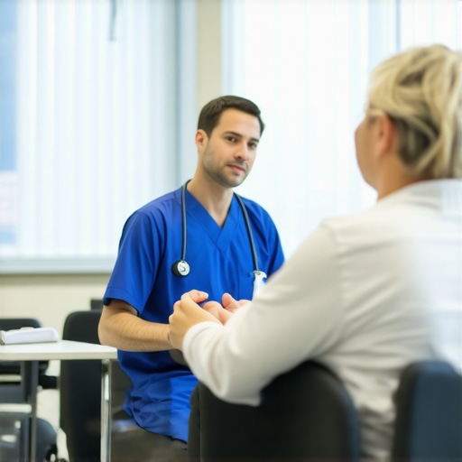 Healthcare professional discussing Tirzepatide treatment options with patient in New Jersey clinic