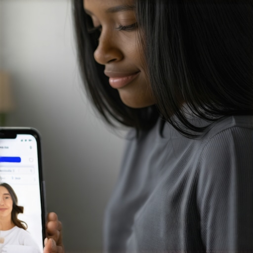 NJ patient with telemedicine app for weight loss NJ patient consulting with doctor via telemedicine for long-term weight management