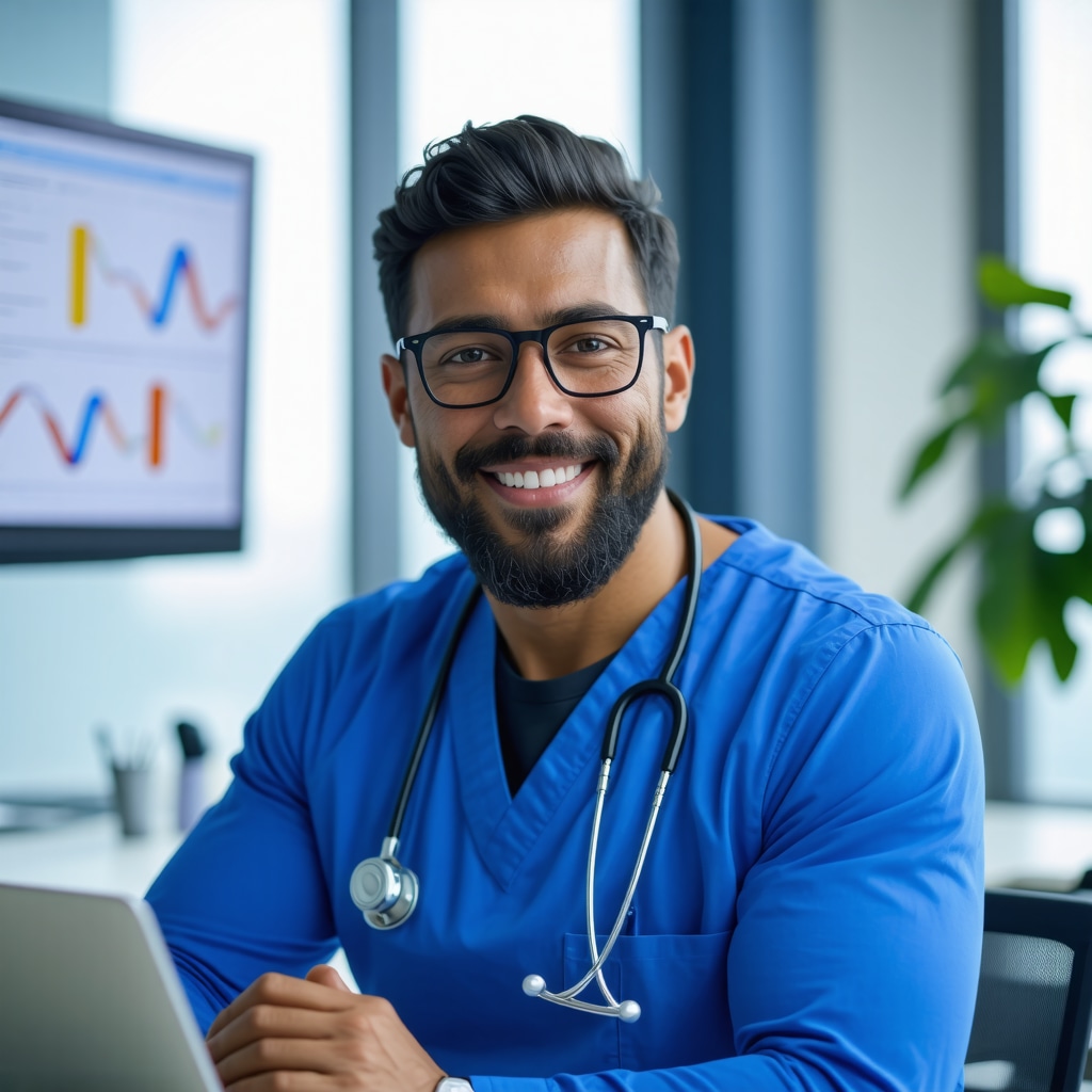 Doctor reviewing genetic and metabolic data for customized Tirzepatide treatment in NJ