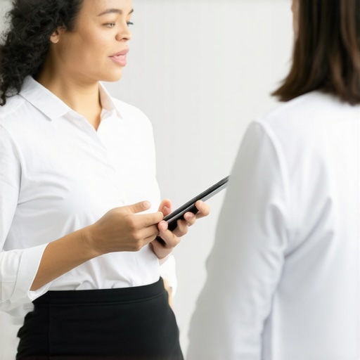 Healthcare professional discussing personalized Tirzepatide treatment with a patient using digital tools in NJ