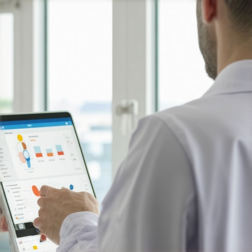 Personalized Obesity Treatment in NJ with Technology and Genetics Doctor discussing personalized obesity treatment options with patient using digital health devices and genetic data in NJ