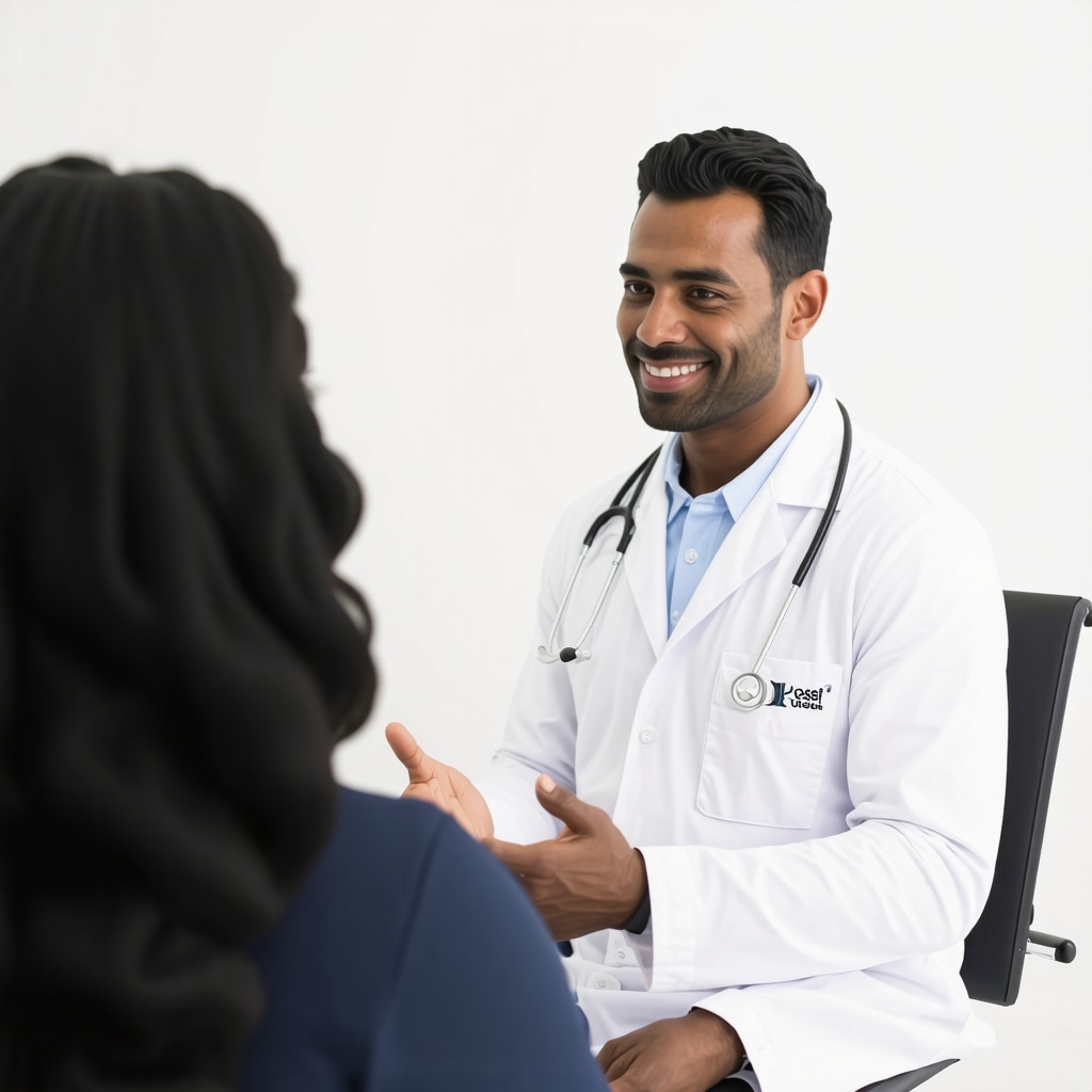 Doctor consulting with patient about weight loss treatment in NJ clinic.