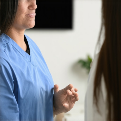 Healthcare professional discussing Tirzepatide treatment plan with patient in a NJ clinic
