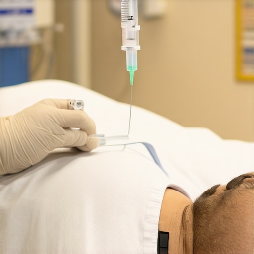 Patient receiving weekly Tirzepatide injections with medical supervision in NJ clinic