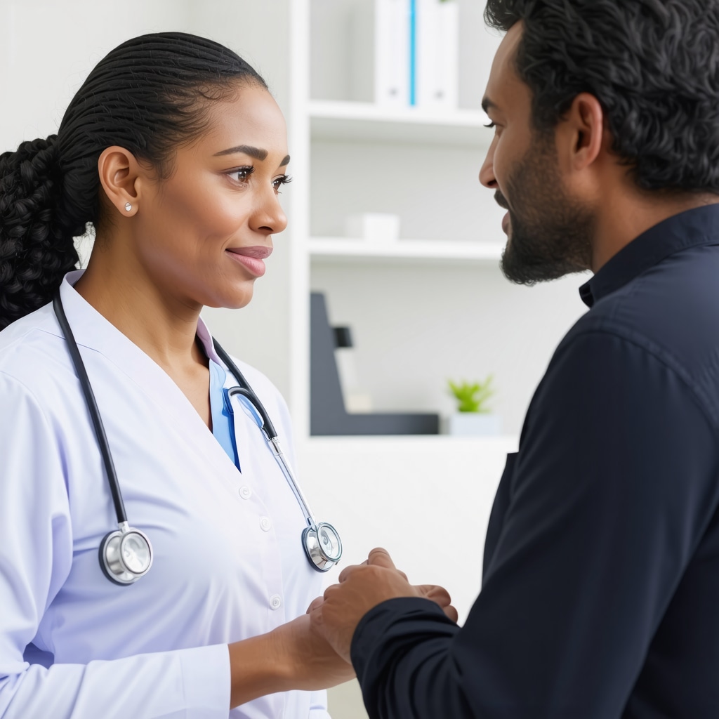 Doctor consulting with patient about long-term weight management strategies in New Jersey.