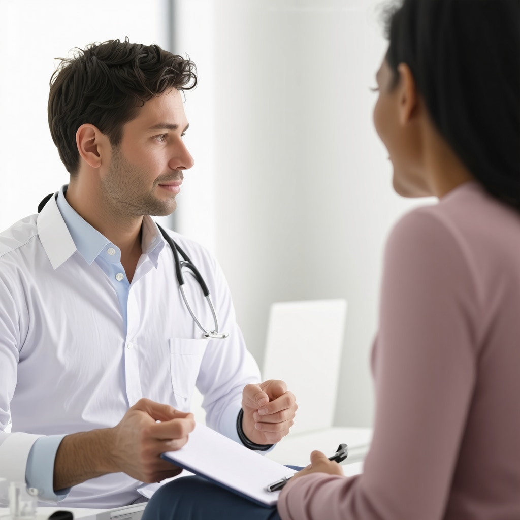 Doctor consulting with a patient about Tirzepatide treatment in NJ clinic.