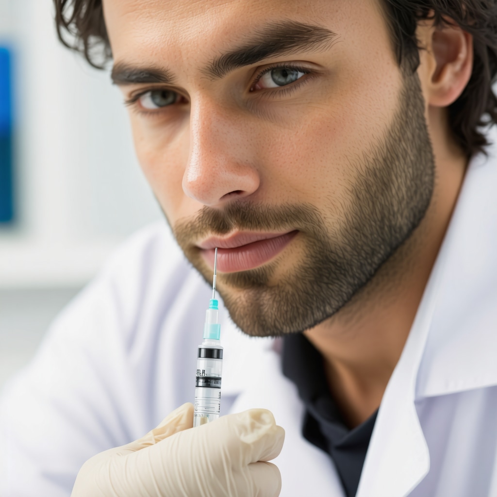 Healthcare professional preparing Tirzepatide injection in NJ clinic.