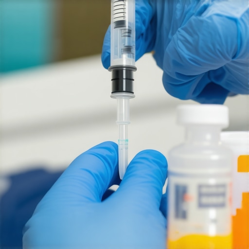Doctor administering Tirzepatide injection to a patient in a medical clinic