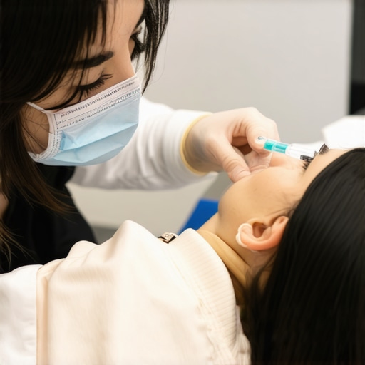 Healthcare professional giving Tirzepatide injection to patient in NJ clinic