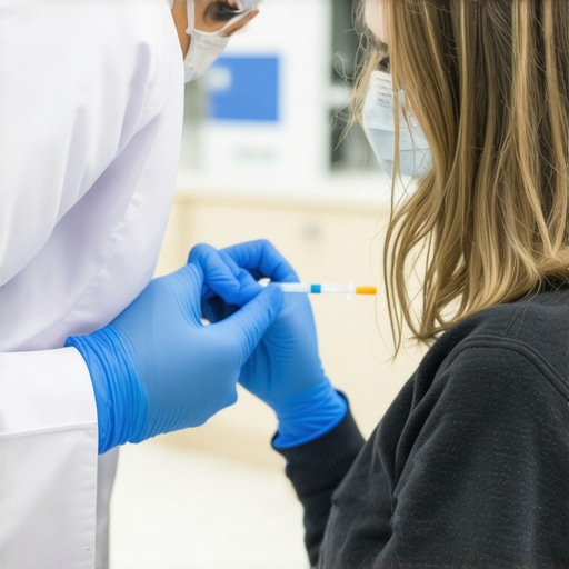 Tirzepatide injection in NJ clinic Medical professional administering Tirzepatide injection to a patient in New Jersey clinic