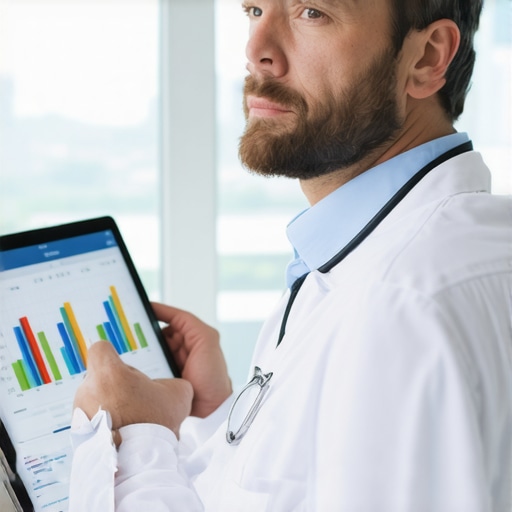 Doctor reviewing medical data on a tablet to tailor Tirzepatide treatment in NJ.