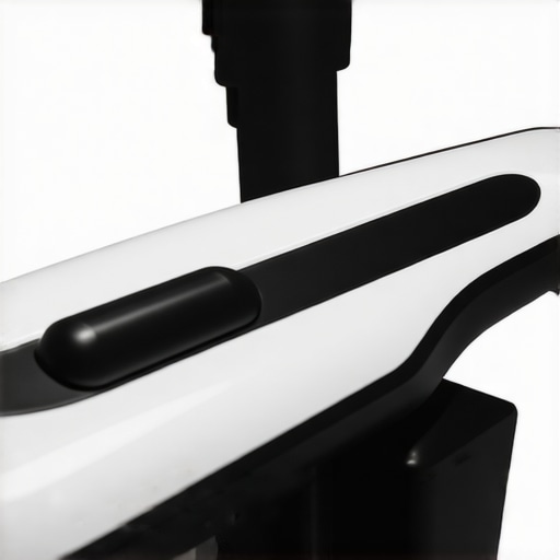 Futuristic Tirzepatide Delivery Device A modern, innovative device designed for Tirzepatide injections in a clinical environment