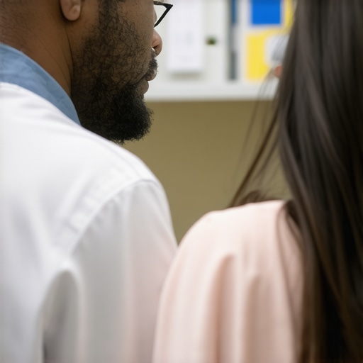 NJ Tirzepatide Treatment Consultation NJ doctor consulting with patient about Tirzepatide in a clinic