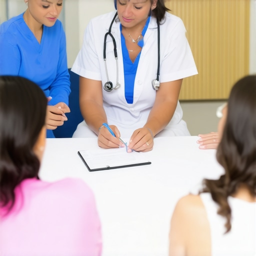 Personalized weight management consultation in NJ NJ healthcare provider discussing weight loss strategies with diverse patients in a clinic setting.