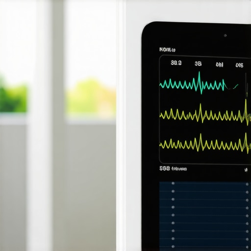 A digital health monitor showing metabolic data in a clinical setting.