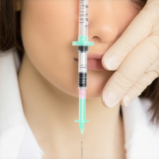 Medical professional giving Tirzepatide injection to a patient in New Jersey clinic