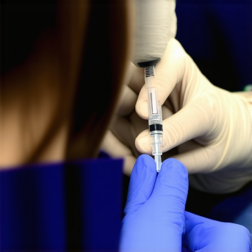 Doctor administering Tirzepatide injection to patient in clinic