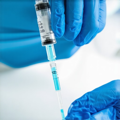 NJ healthcare professional showing proper Tirzepatide injection methods to a patient.