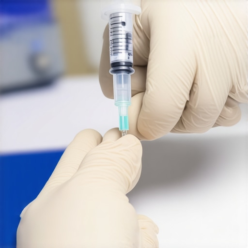 A doctor giving a tirzepatide injection to a patient at a NJ medical clinic, emphasizing safe and professional procedures.