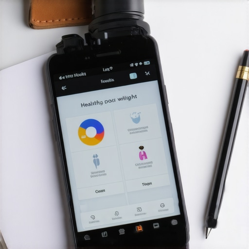 Smartphone screen showing health app with weight and medication data, symbolizing tools for maintaining tirzepatide results.