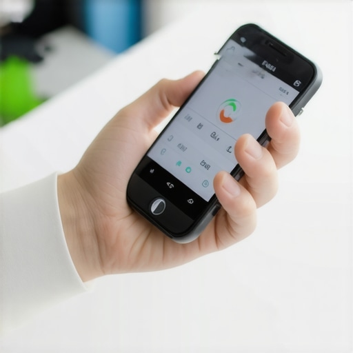 Using Health Tech for Weight Loss Maintenance Person checking health data on digital device for weight management