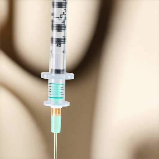 Doctor preparing a tirzepatide injection in a clinic setting.