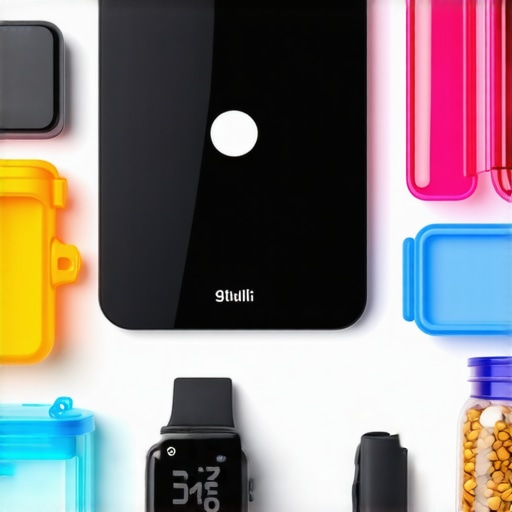 Advanced tools for long-term weight loss success Health devices and meal prep tools on a kitchen counter