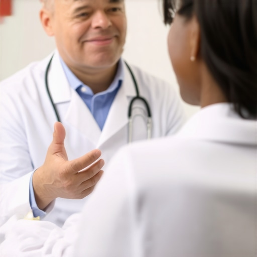 A doctor explaining tirzepatide injections to a patient in New Jersey
