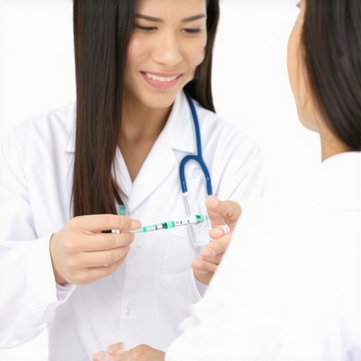 Doctor discussing tirzepatide treatment with a patient during consultation in New Jersey clinic.