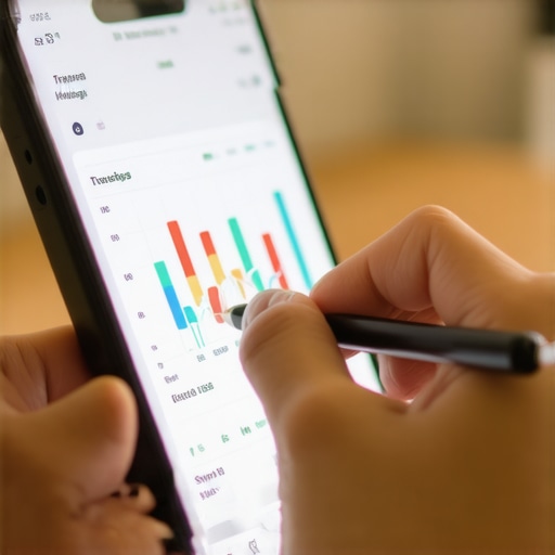 Person using a smartphone to track health data for tirzepatide management.