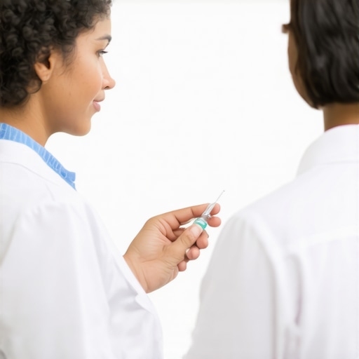 Medical professional discussing weight management injections with a patient in NJ