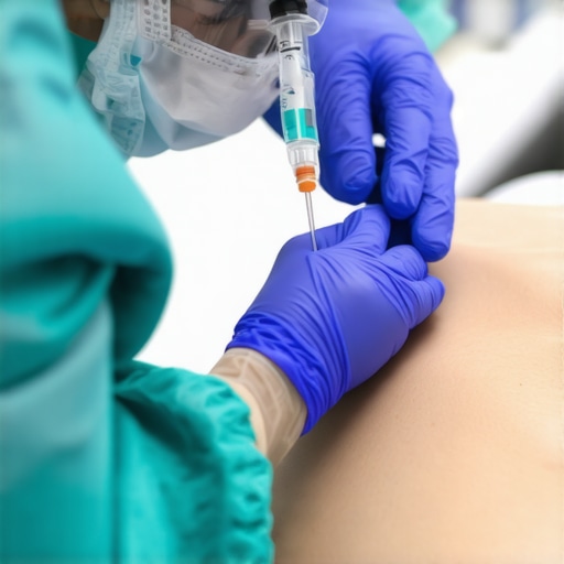 Medical Professional Giving Tirzepatide Injection in NJ Healthcare professional injecting tirzepatide medication to a patient in a clinic.