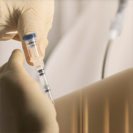 Nurse demonstrating how to administer tirzepatide injection safely in NJ clinic.