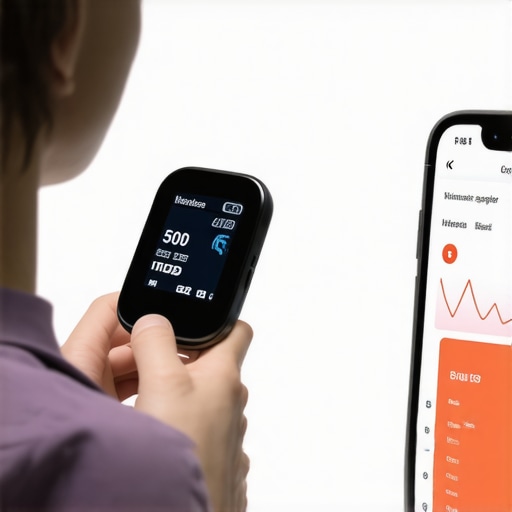 Monitoring Your Body's Response to Tirzepatide Person checking blood sugar levels with a CGM and smartphone app.