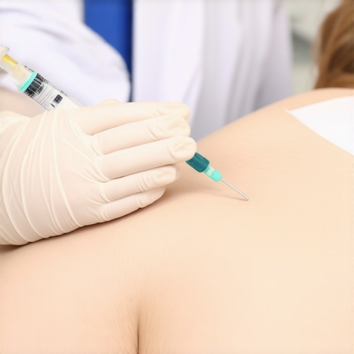 Healthcare professional teaching injection sites for tirzepatide treatment