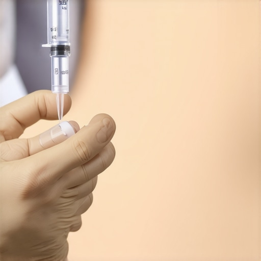 Healthcare professional performing tirzepatide injection on patient's abdomen