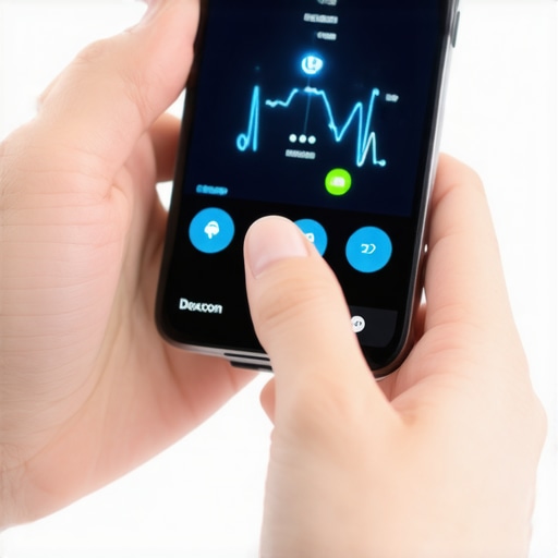 Person wearing a Dexcom G6 CGM device while checking data on a smartphone during their weight loss journey.