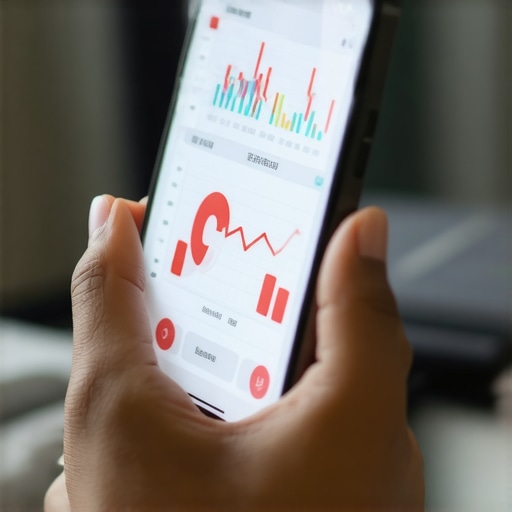 Person tracking health data on a smartphone app while consulting with a healthcare provider.