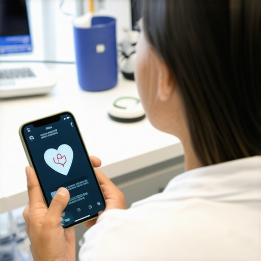 Using Digital Tools for Tirzepatide Maintenance Person monitoring health data via a mobile app during medical treatment