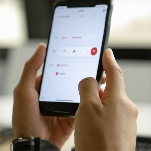 Using Tech Tools for Weight Loss Person entering health data into a mobile app with wearable devices on wrist.