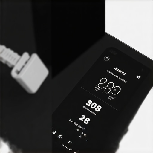 Smartphone displaying health data next to a digital scale