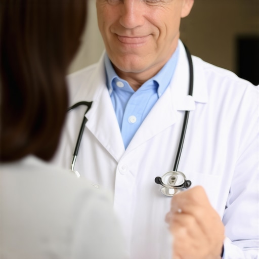 A doctor reviewing medical records with a patient in a clinical setting, focusing on weight loss medication plans in New Jersey.