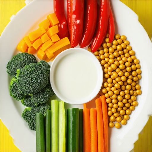 A nutritious, fiber-rich plate of vegetables, grains, and legumes to support weight management with tirzepatide.