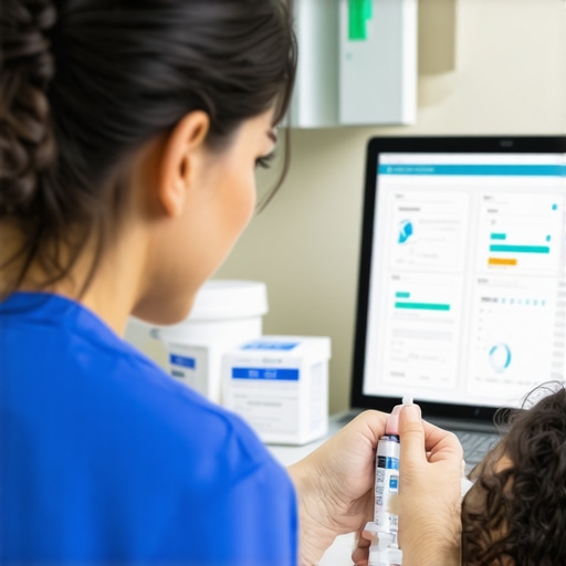 Doctor and patient discussing weight loss medication options at a clinic.