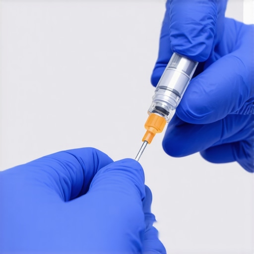 Doctor demonstrating tirzepatide injection to a patient in NJ clinic