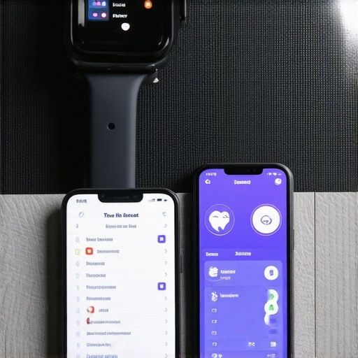 Person logging health data on digital devices during workout
